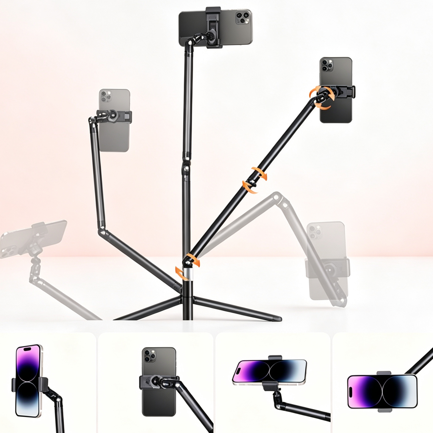 Multi-angle foldable phone stand
