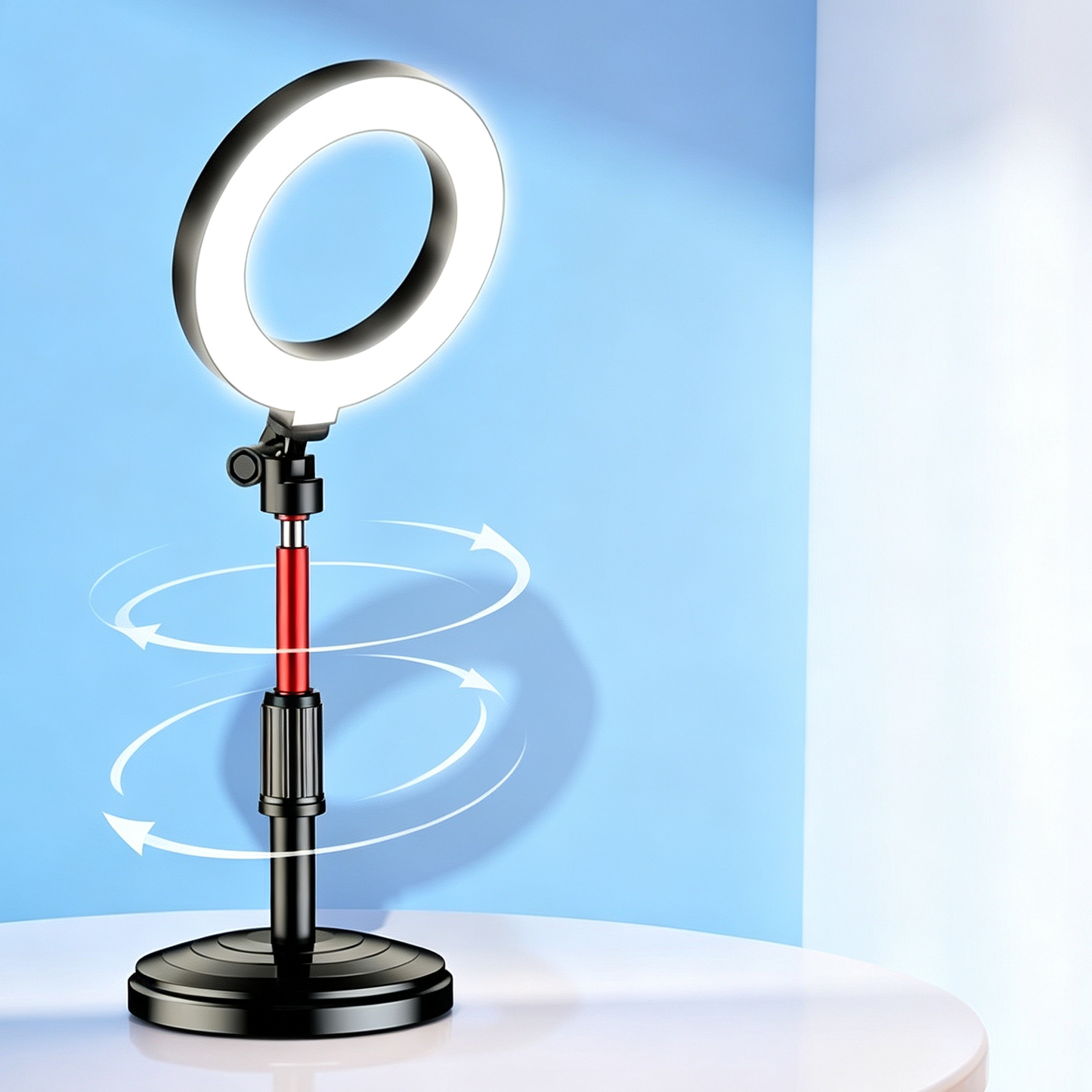 LED Ring Light with Phone Stand